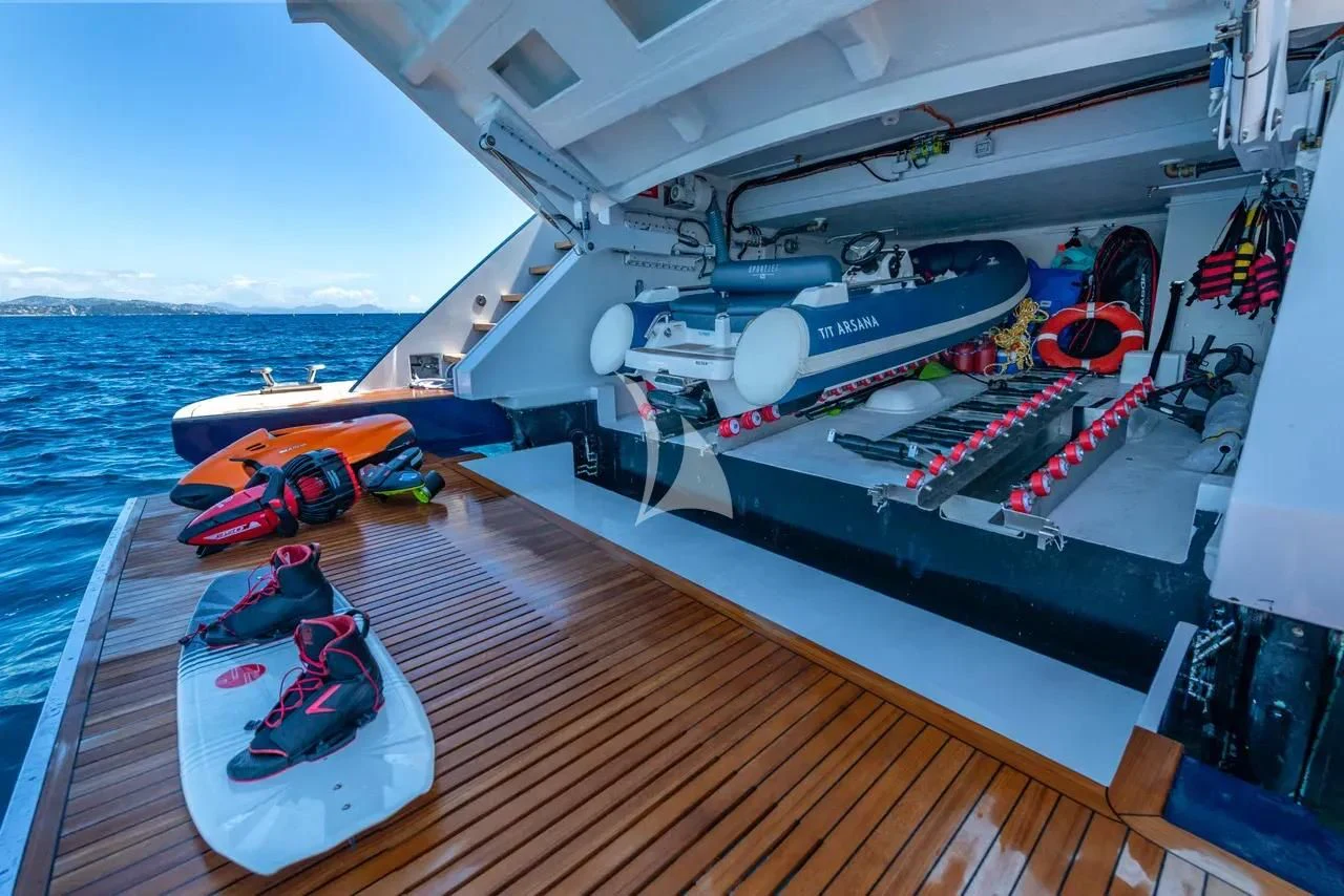 a boat on the water aboard ARSANA Yacht for Charter