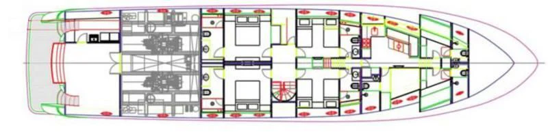 diagram aboard PAPA-GOLFE Yacht for Sale