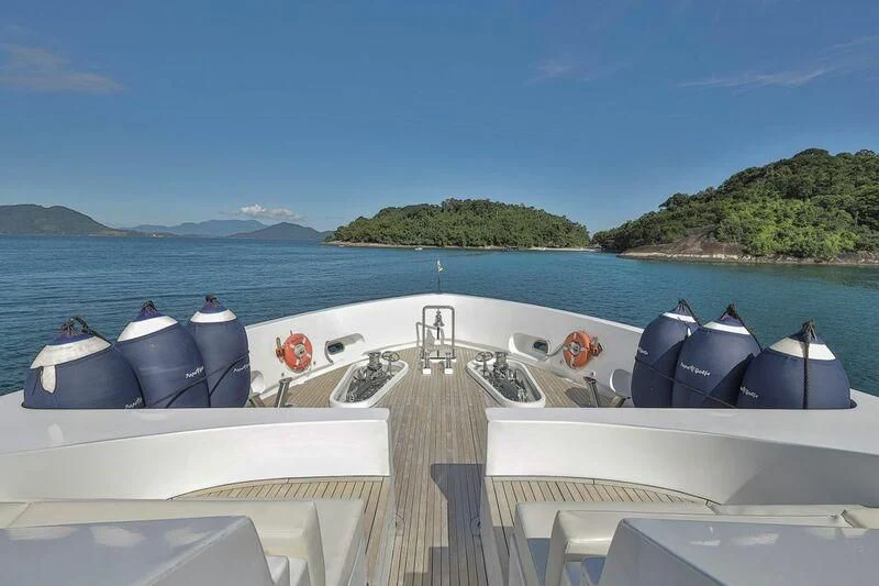 a boat on a dock aboard PAPA-GOLFE Yacht for Sale