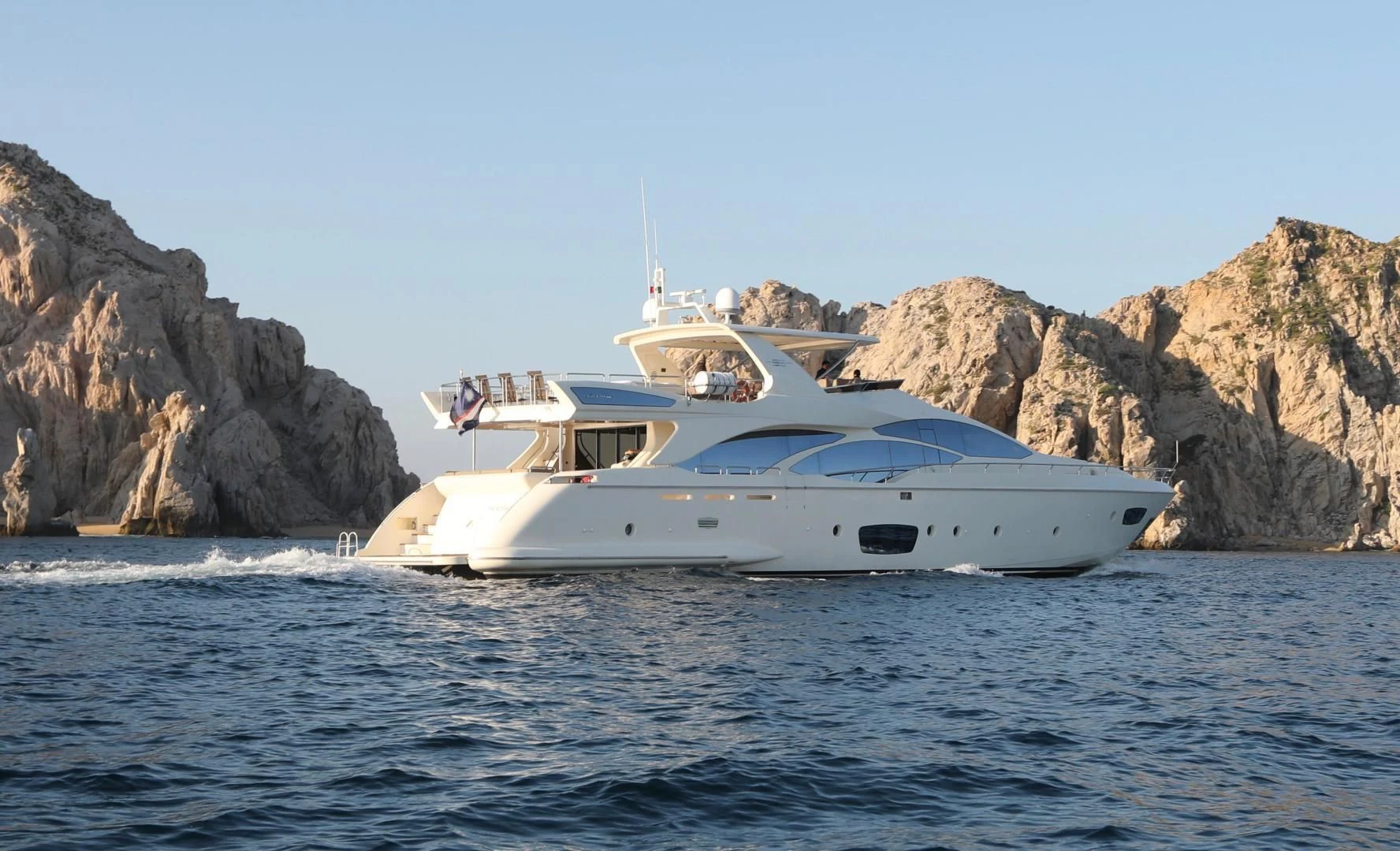 a boat on the water aboard ANDREIKA Yacht for Sale