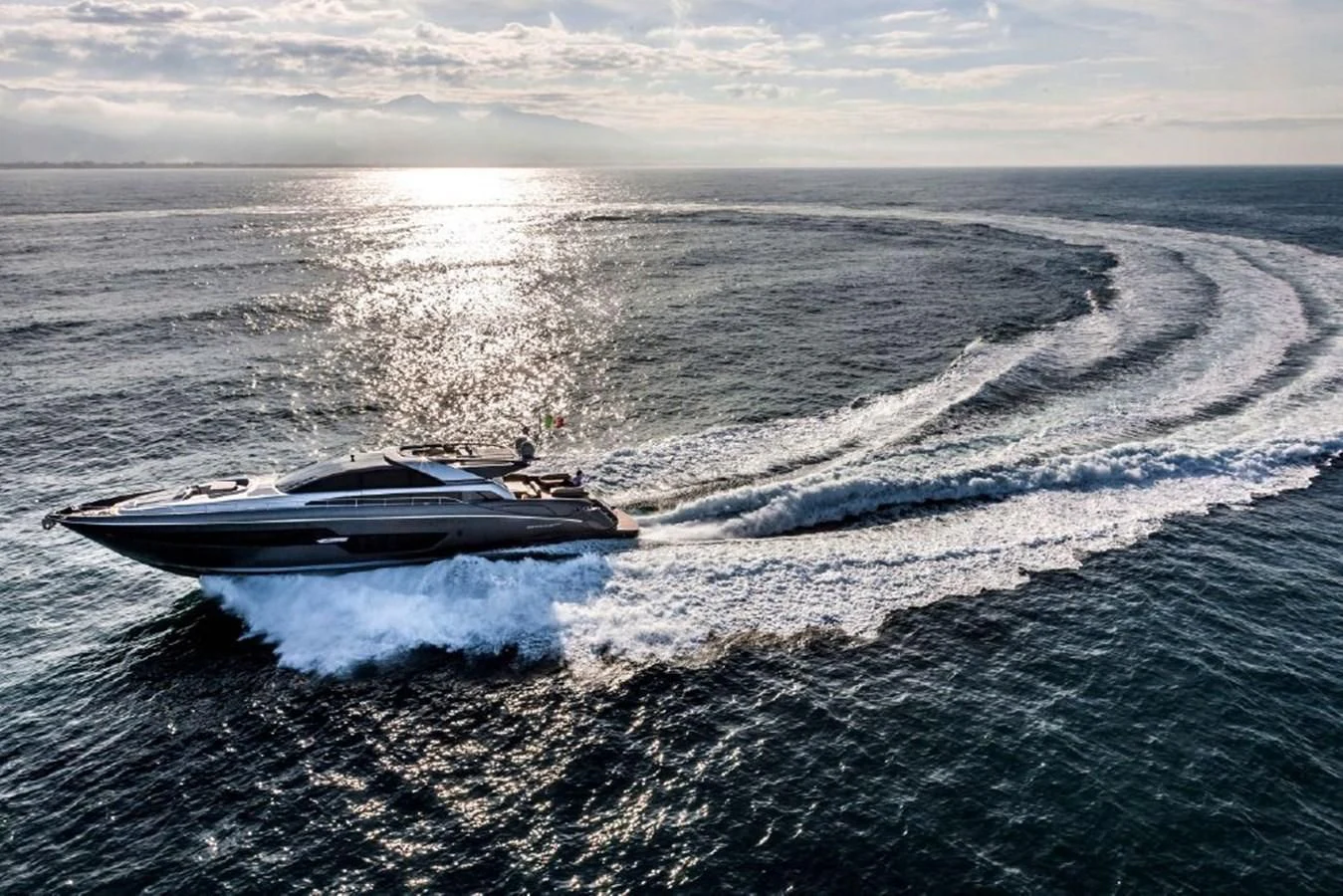 a boat on the water aboard OXIDANTE Yacht for Sale