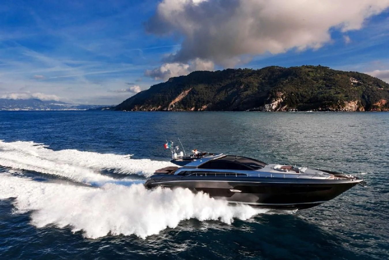 a boat on the water aboard OXIDANTE Yacht for Sale