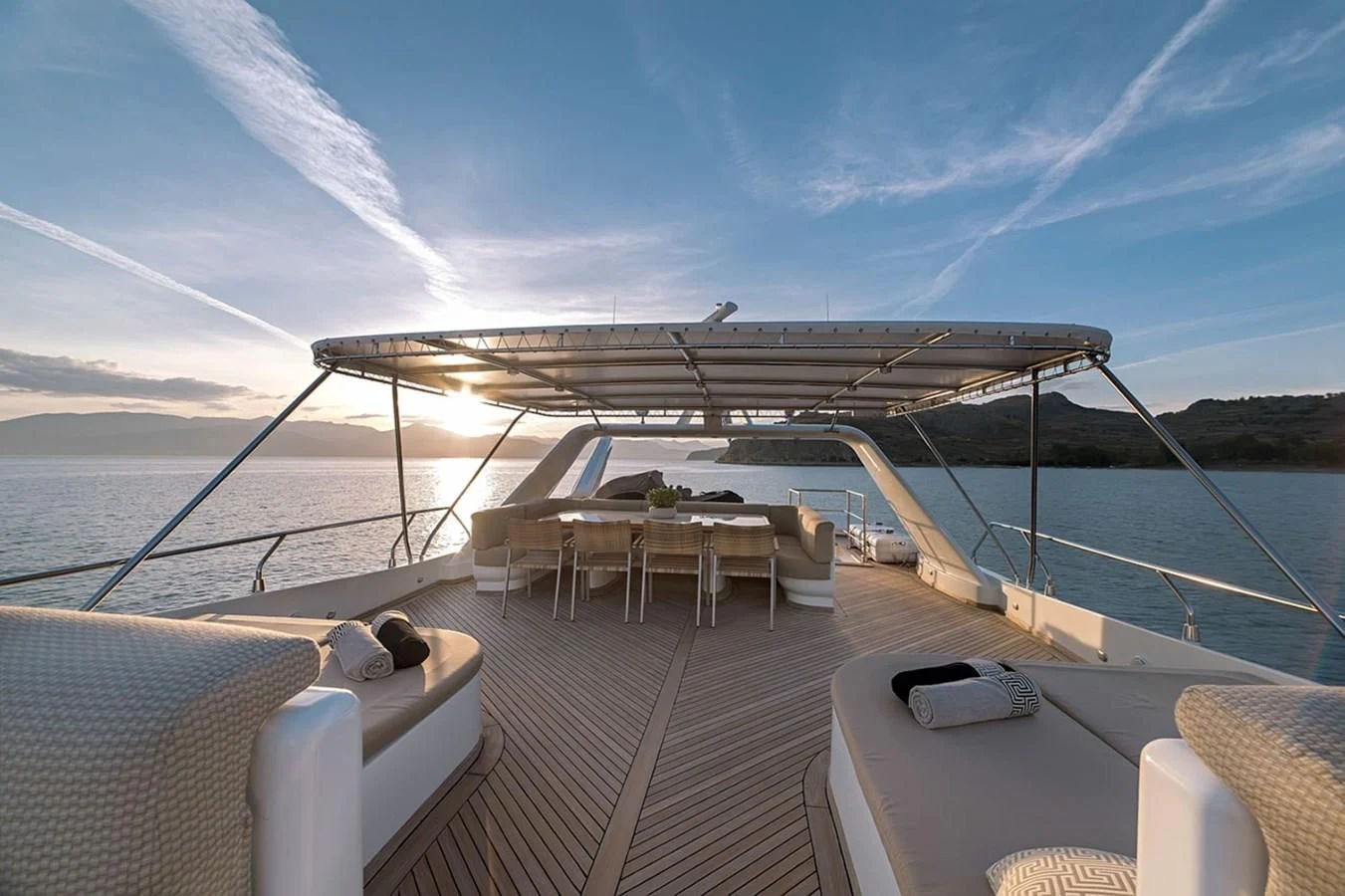 a boat on a body of water aboard AQUILLA Yacht for Sale