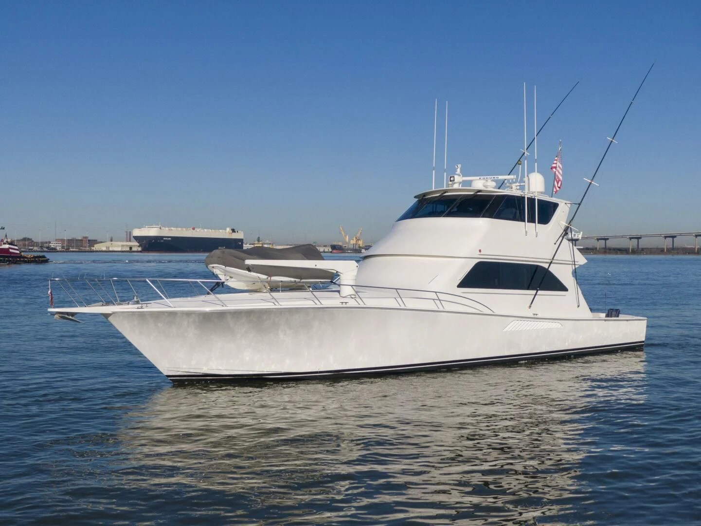a white yacht in the water aboard PRIME TIME Yacht for Sale
