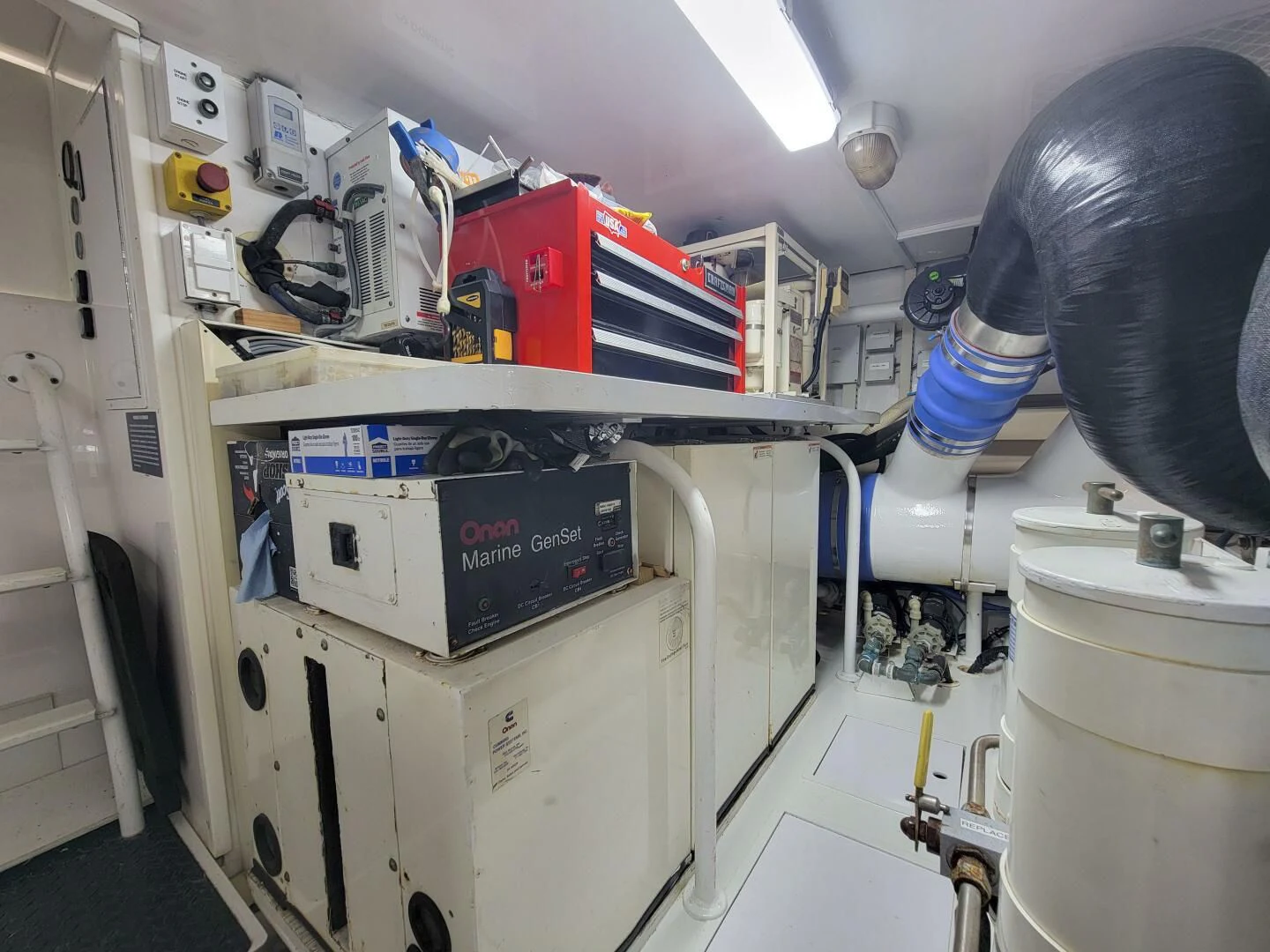 a person in a lab coat aboard PRIME TIME Yacht for Sale