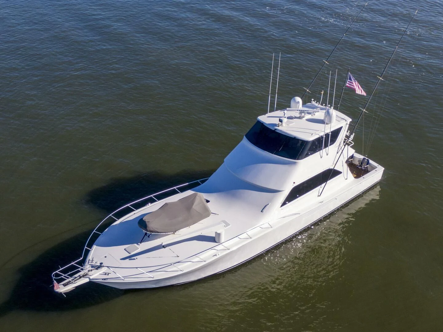 a boat in the water aboard PRIME TIME Yacht for Sale
