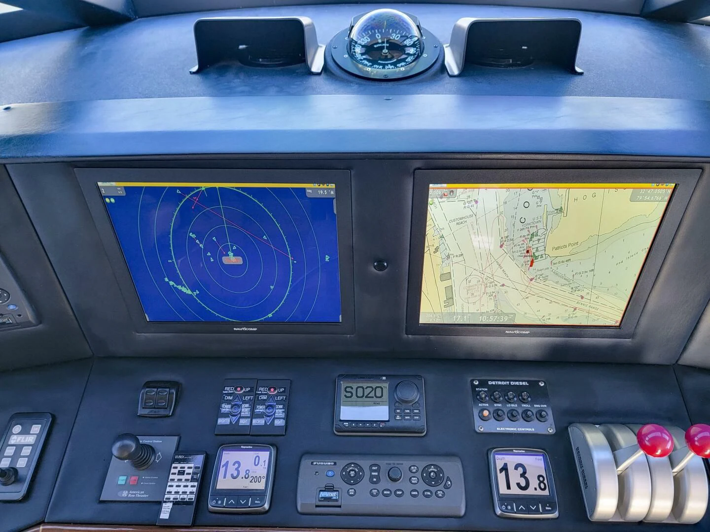 graphical user interface aboard PRIME TIME Yacht for Sale