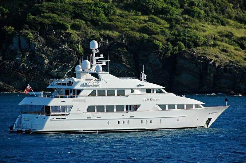 a white yacht in the water aboard ALTA Yacht for Sale
