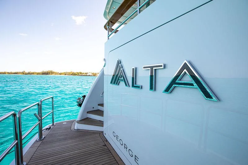 a boat on the water aboard ALTA Yacht for Sale