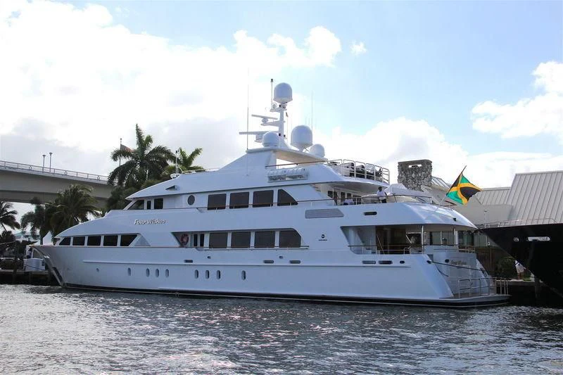a large white boat aboard ALTA Yacht for Sale