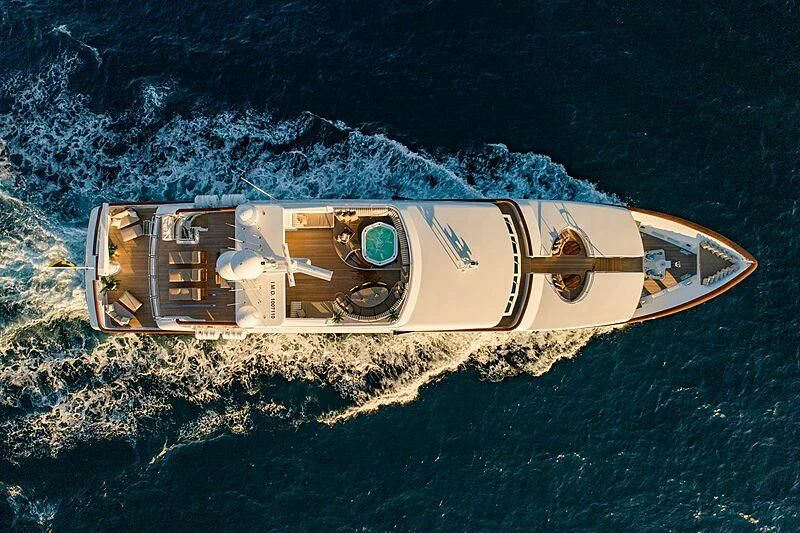 a space ship on a planet aboard ALTA Yacht for Sale