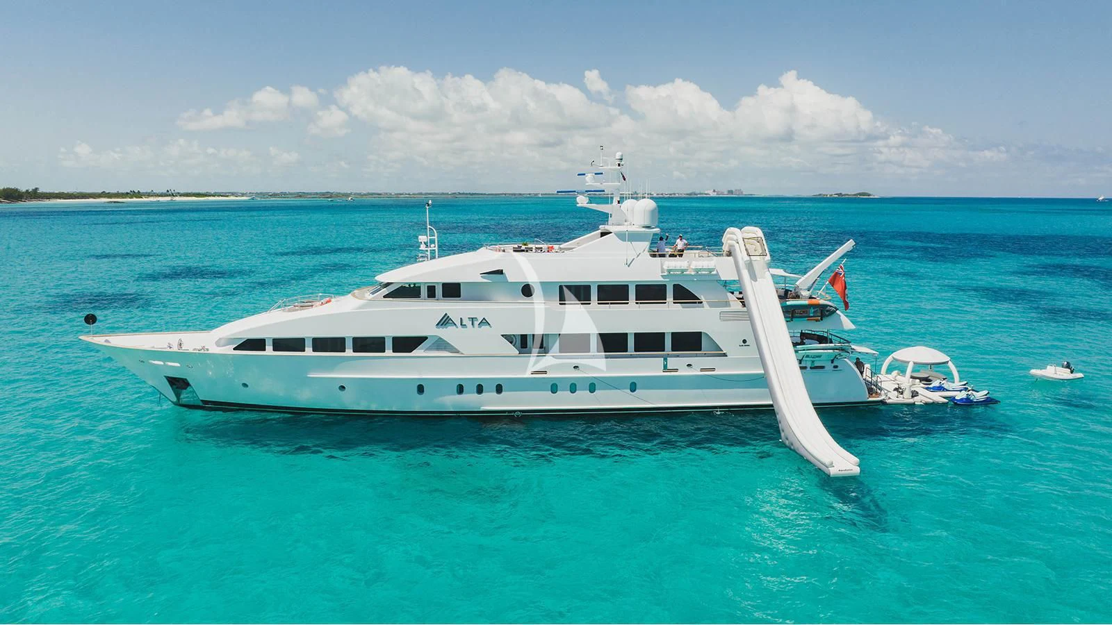 a boat in the water aboard ALTA Yacht for Sale