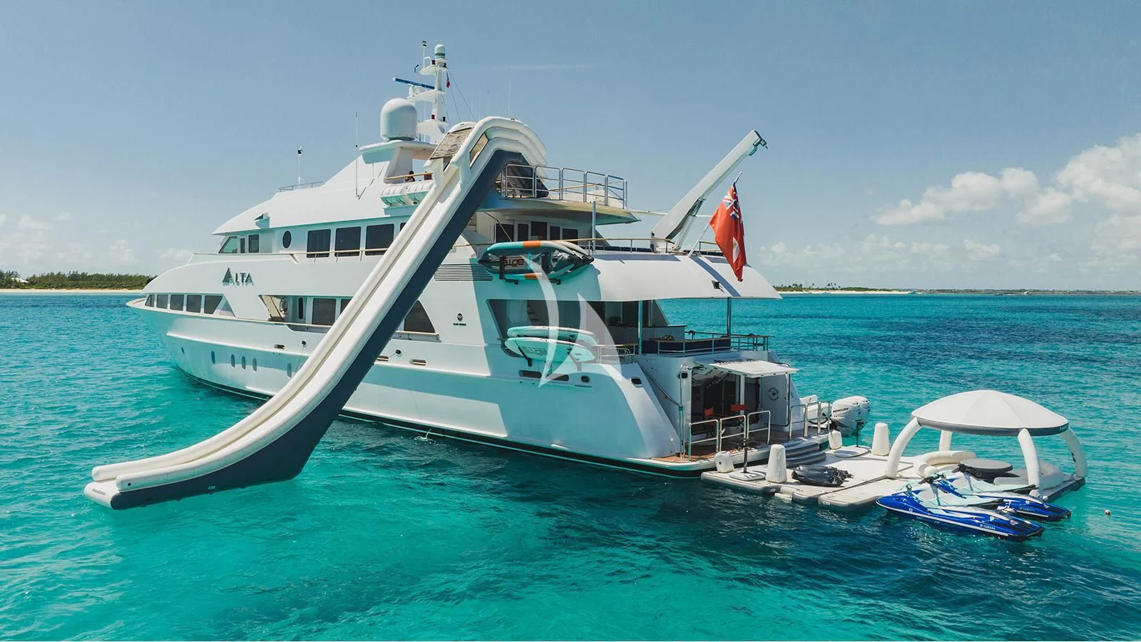 a boat in the water aboard ALTA Yacht for Sale