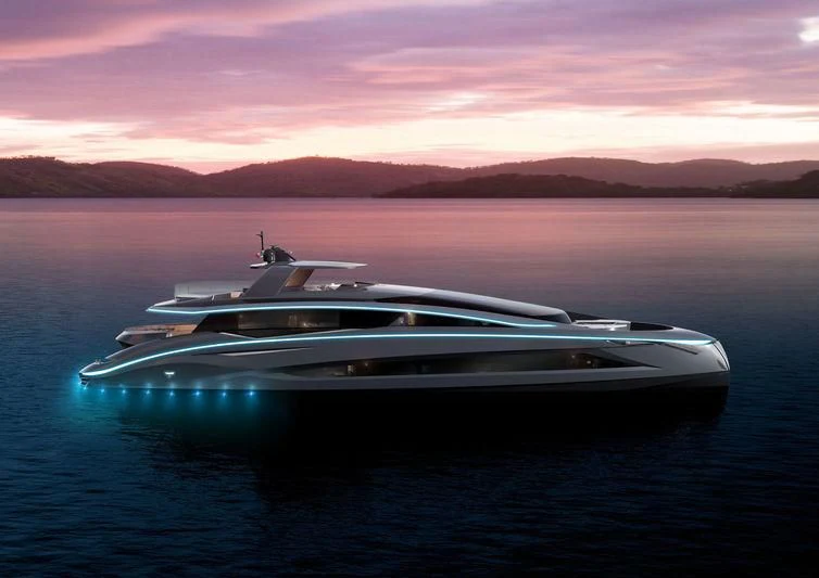 a boat in the water aboard WHITE PEARL Yacht for Sale