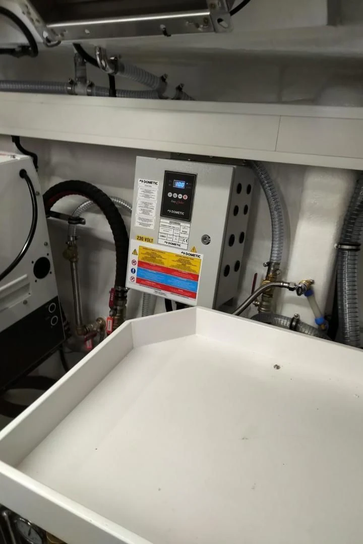 a machine with a screen aboard SERENITY Yacht for Sale