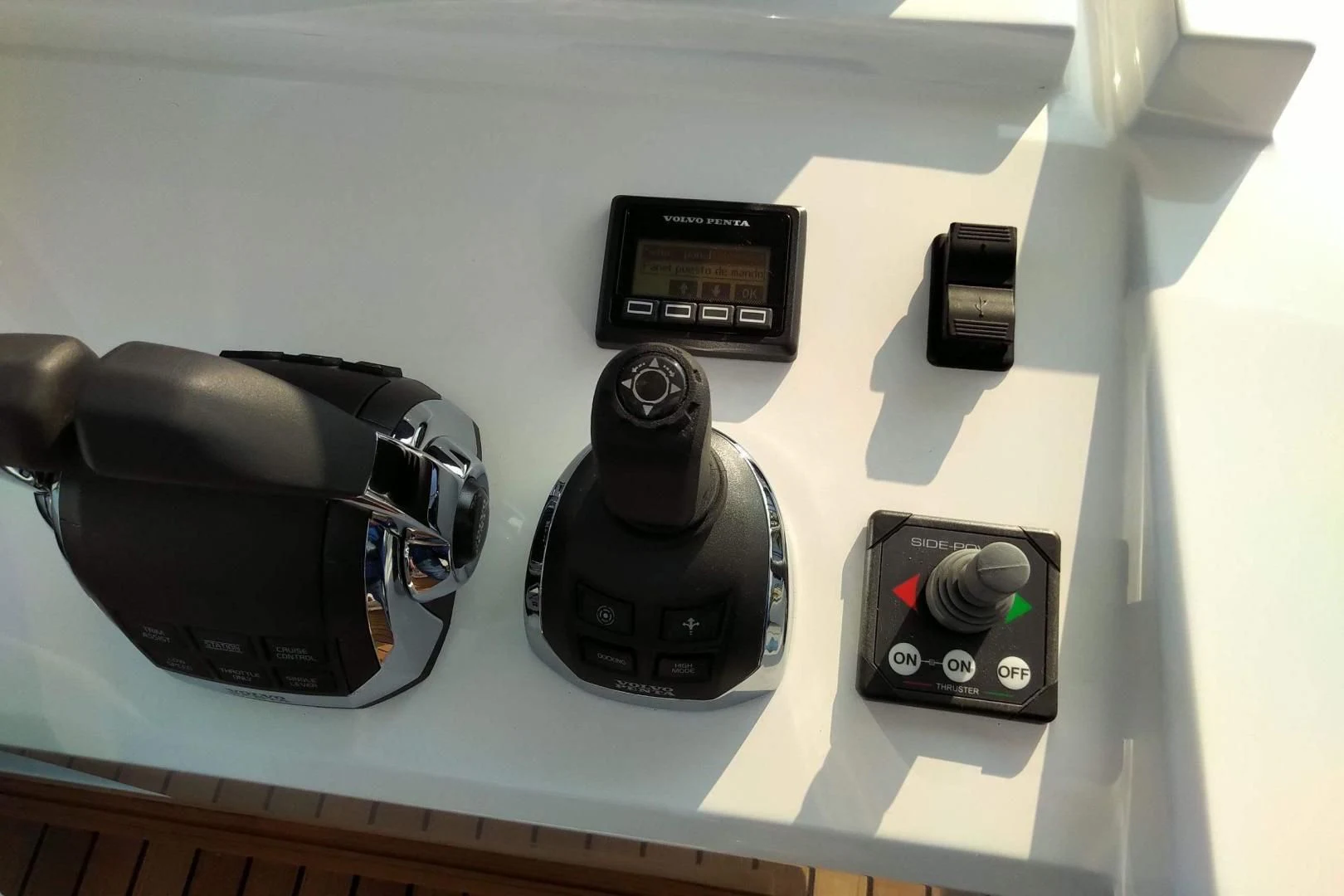 a group of electronic devices aboard SERENITY Yacht for Sale
