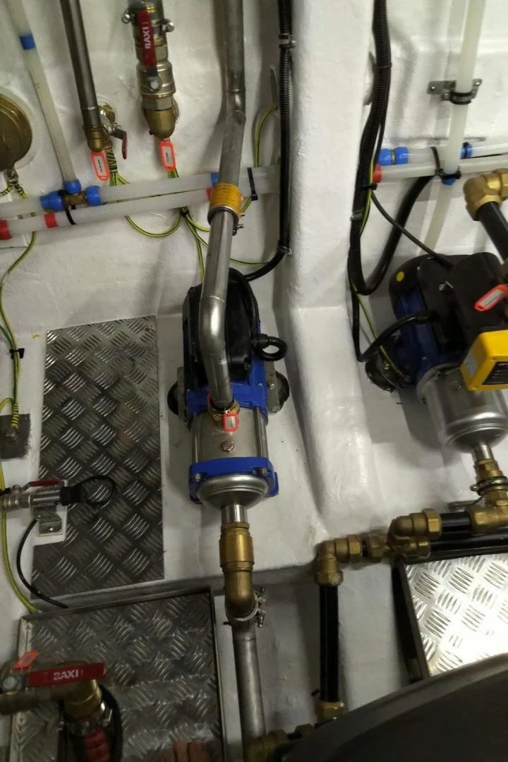 a machine with wires aboard SERENITY Yacht for Sale