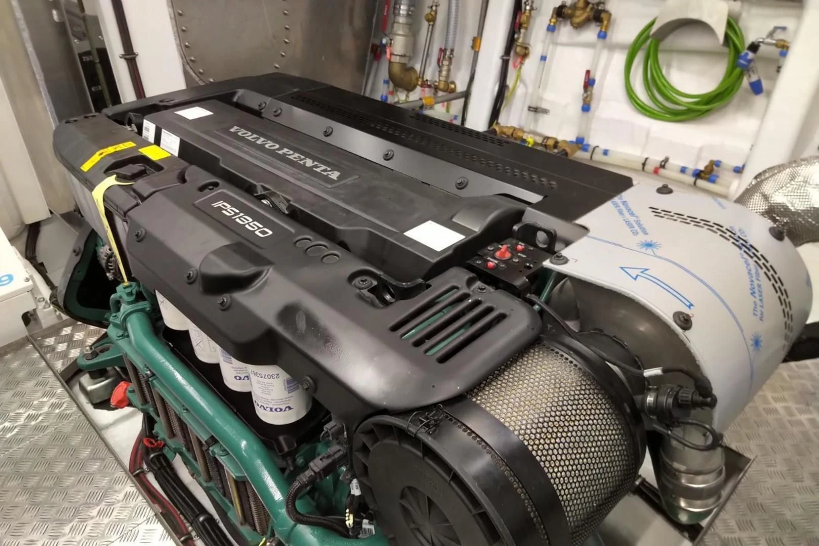 a machine with a large metal cylinder aboard SERENITY Yacht for Sale