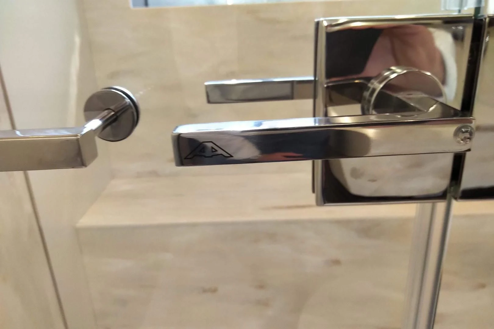 a metal faucet on a counter aboard SERENITY Yacht for Sale