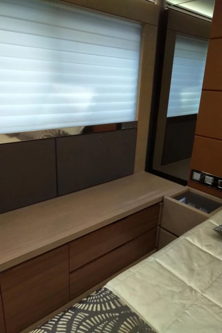 a room with a window and a sink aboard SERENITY Yacht for Sale