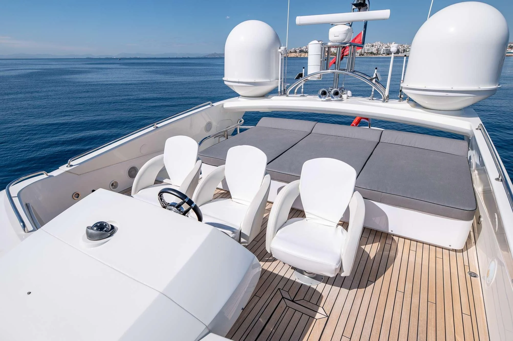 a boat on the water aboard BLADE 6 Yacht for Charter