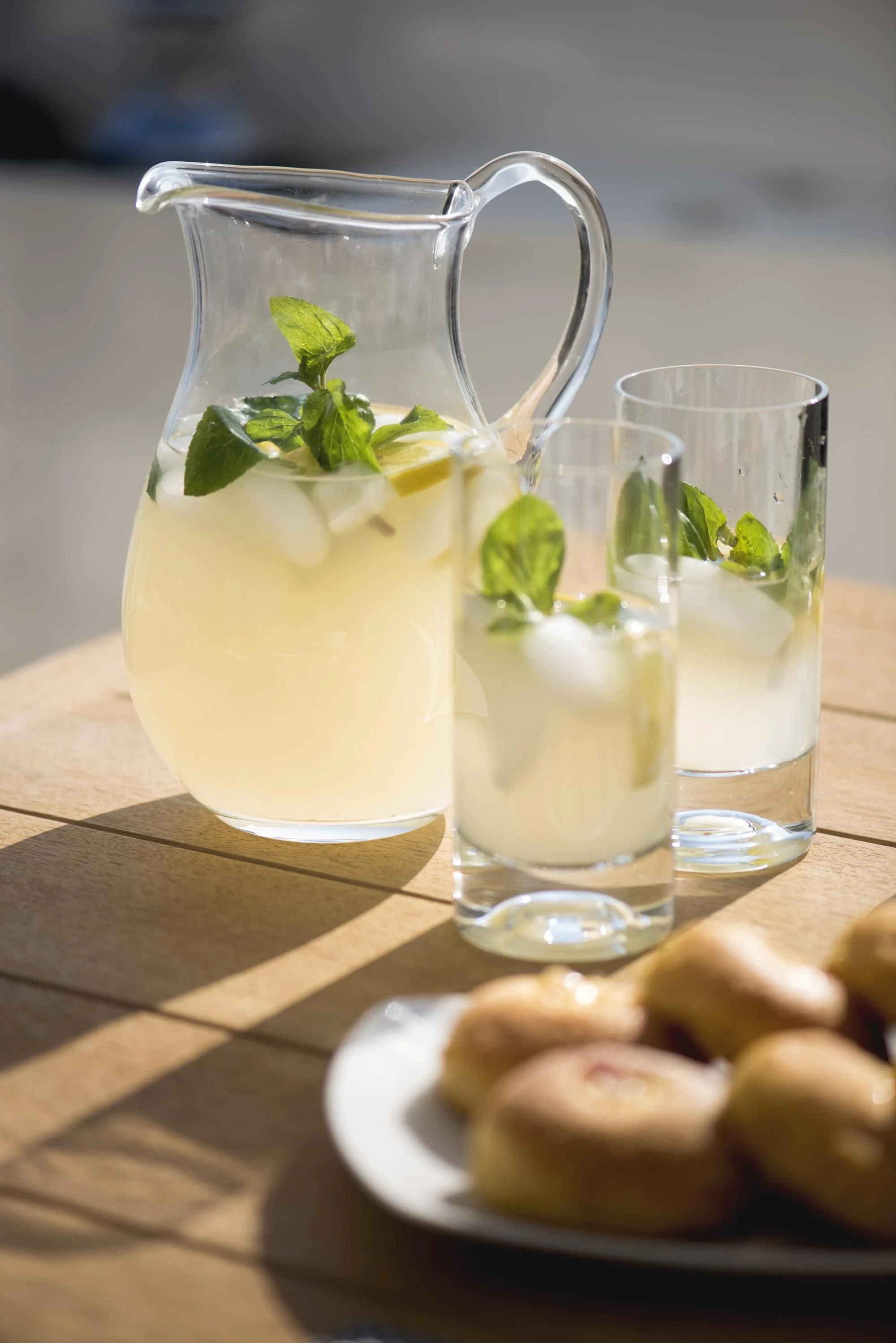 a glass of milk next to a plate of cookies and a glass of milk aboard BLADE 6 Yacht for Charter