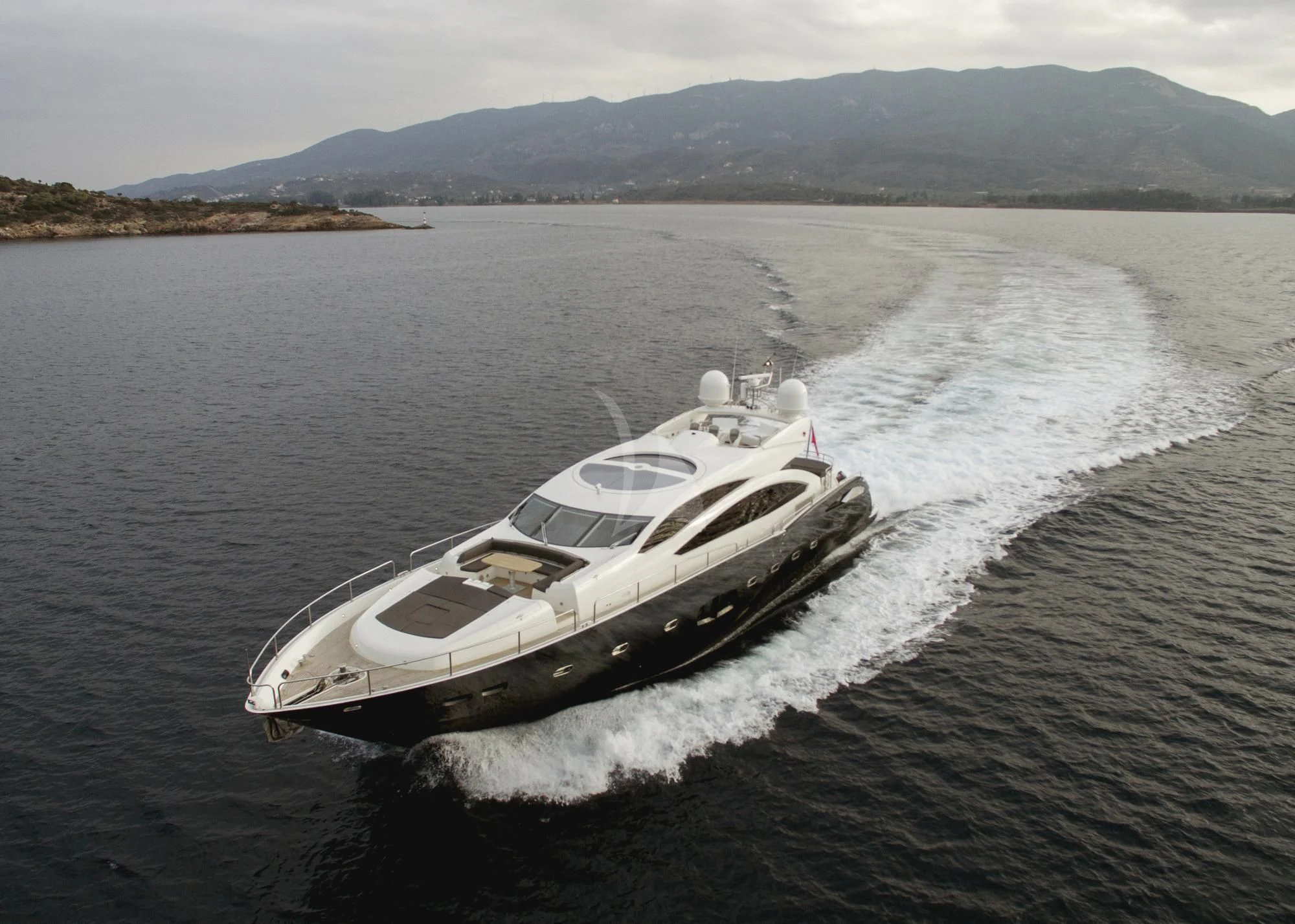 a boat on the water aboard BLADE 6 Yacht for Charter