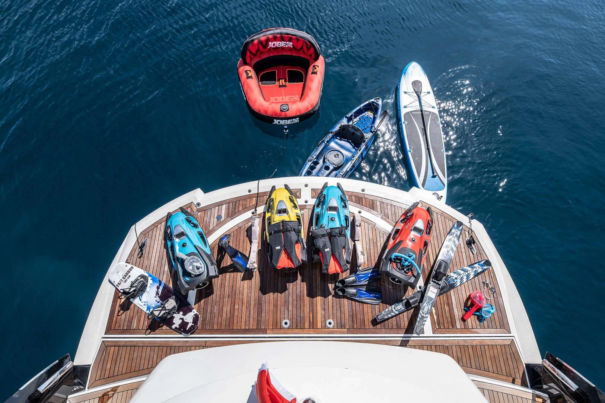 a group of people on a boat aboard BLADE 6 Yacht for Charter