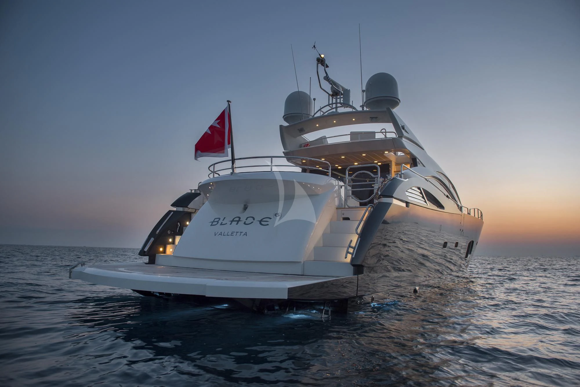 a boat on the water aboard BLADE 6 Yacht for Charter