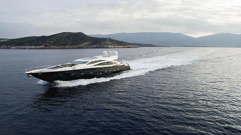 a boat on the water aboard BLADE 6 Yacht for Charter
