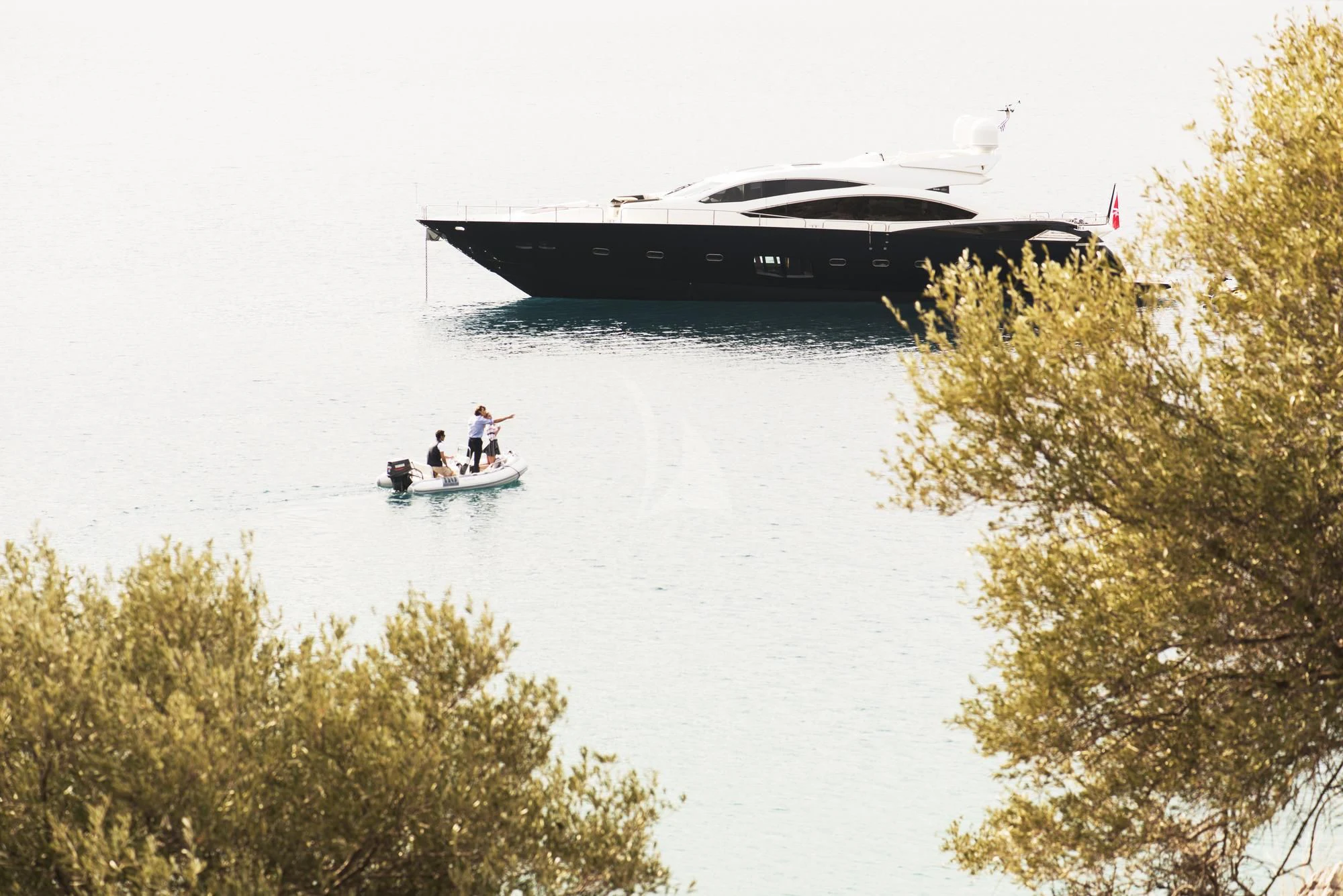 a boat on the water aboard BLADE 6 Yacht for Charter