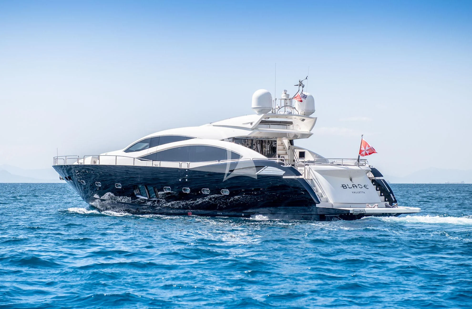 a boat on the water aboard BLADE 6 Yacht for Charter