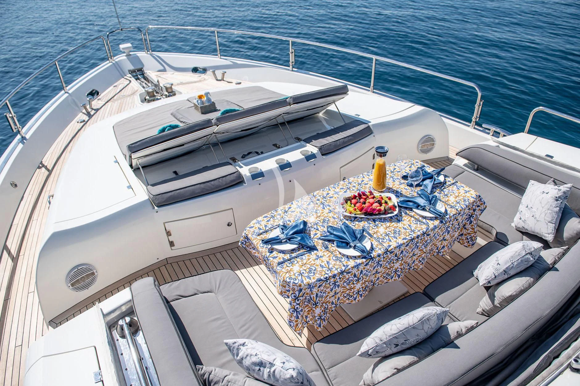 a boat on the water aboard BLADE 6 Yacht for Charter