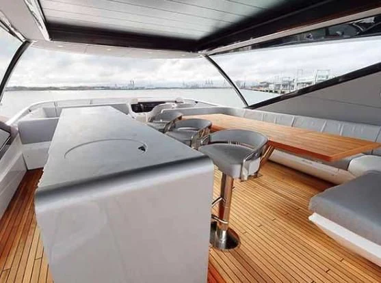 inside of a car aboard SUNSEEKER 88/508 Yacht for Sale