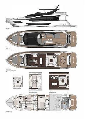 diagram, engineering drawing aboard SUNSEEKER 88/508 Yacht for Sale