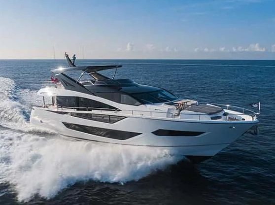 a boat on the water aboard SUNSEEKER 88/508 Yacht for Sale