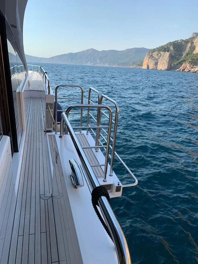 a boat on the water aboard SUNSEEKER 86 Yacht for Sale