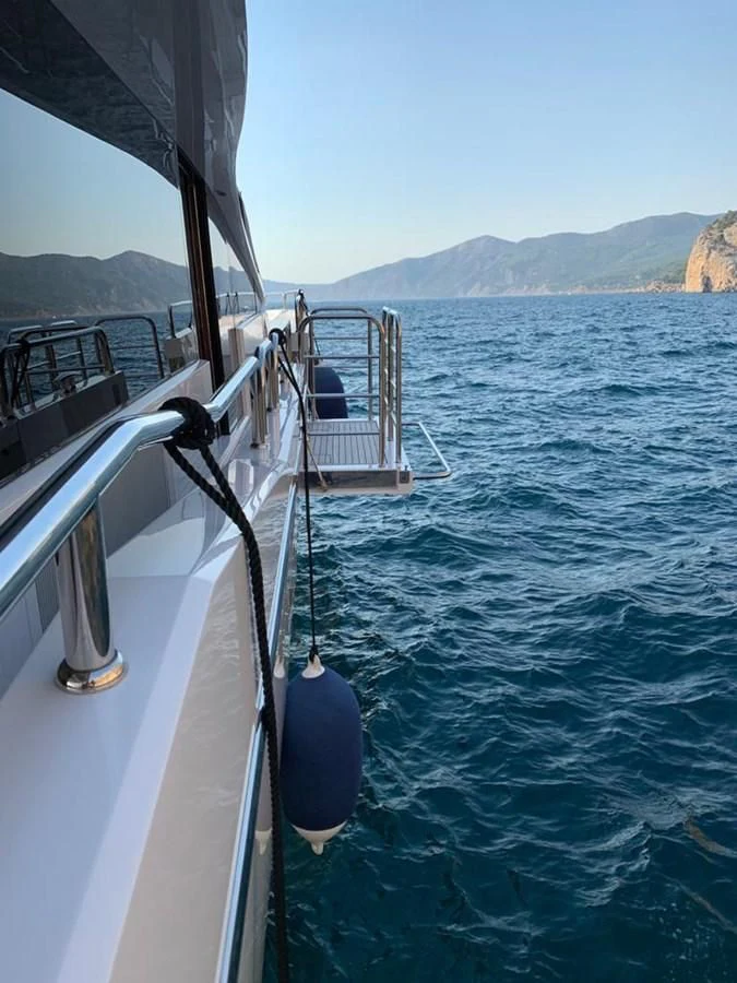 a boat on the water aboard SUNSEEKER 86 Yacht for Sale