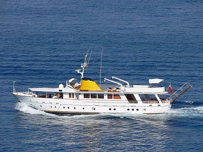 a boat on the water aboard PAMELA IV Yacht for Sale
