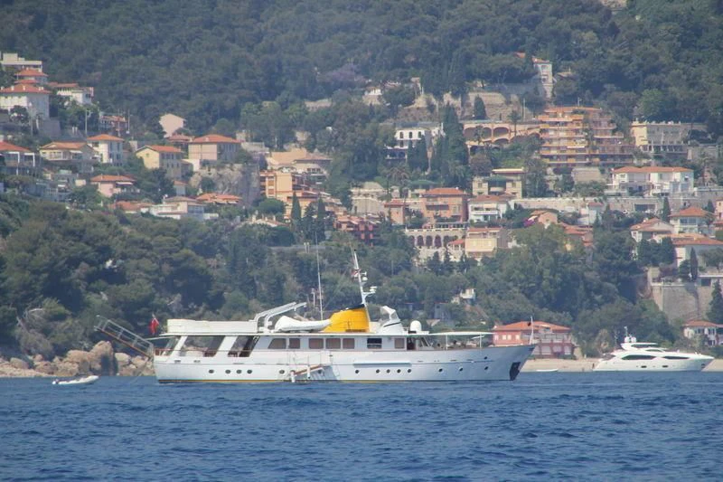 a boat on the water aboard PAMELA IV Yacht for Sale