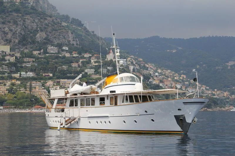 a boat on the water aboard PAMELA IV Yacht for Sale