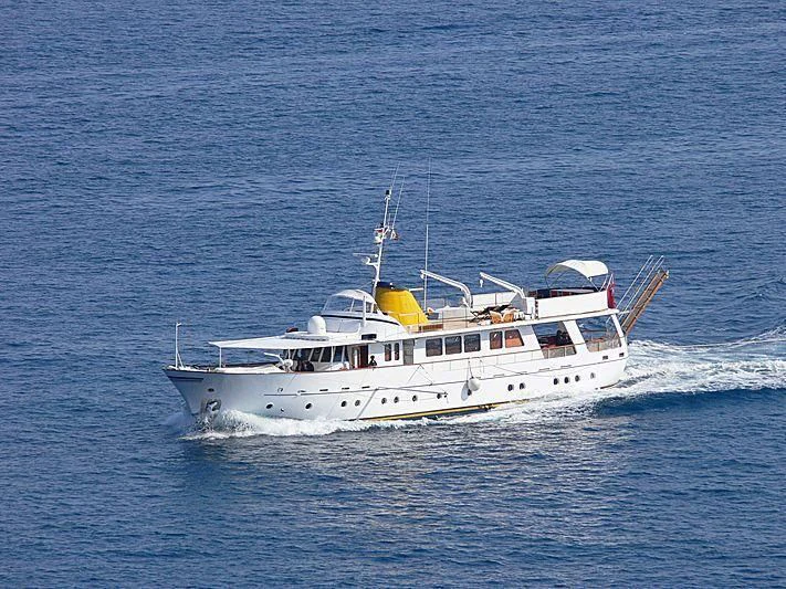 a boat on the water aboard PAMELA IV Yacht for Sale