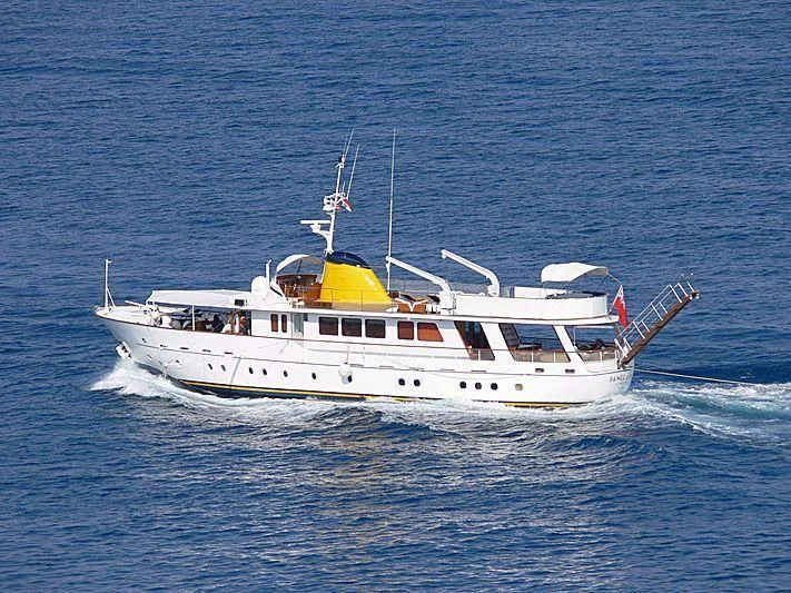 a boat on the water aboard PAMELA IV Yacht for Sale