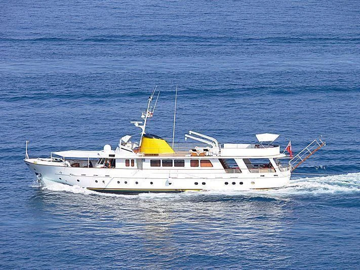 a boat on the water aboard PAMELA IV Yacht for Sale