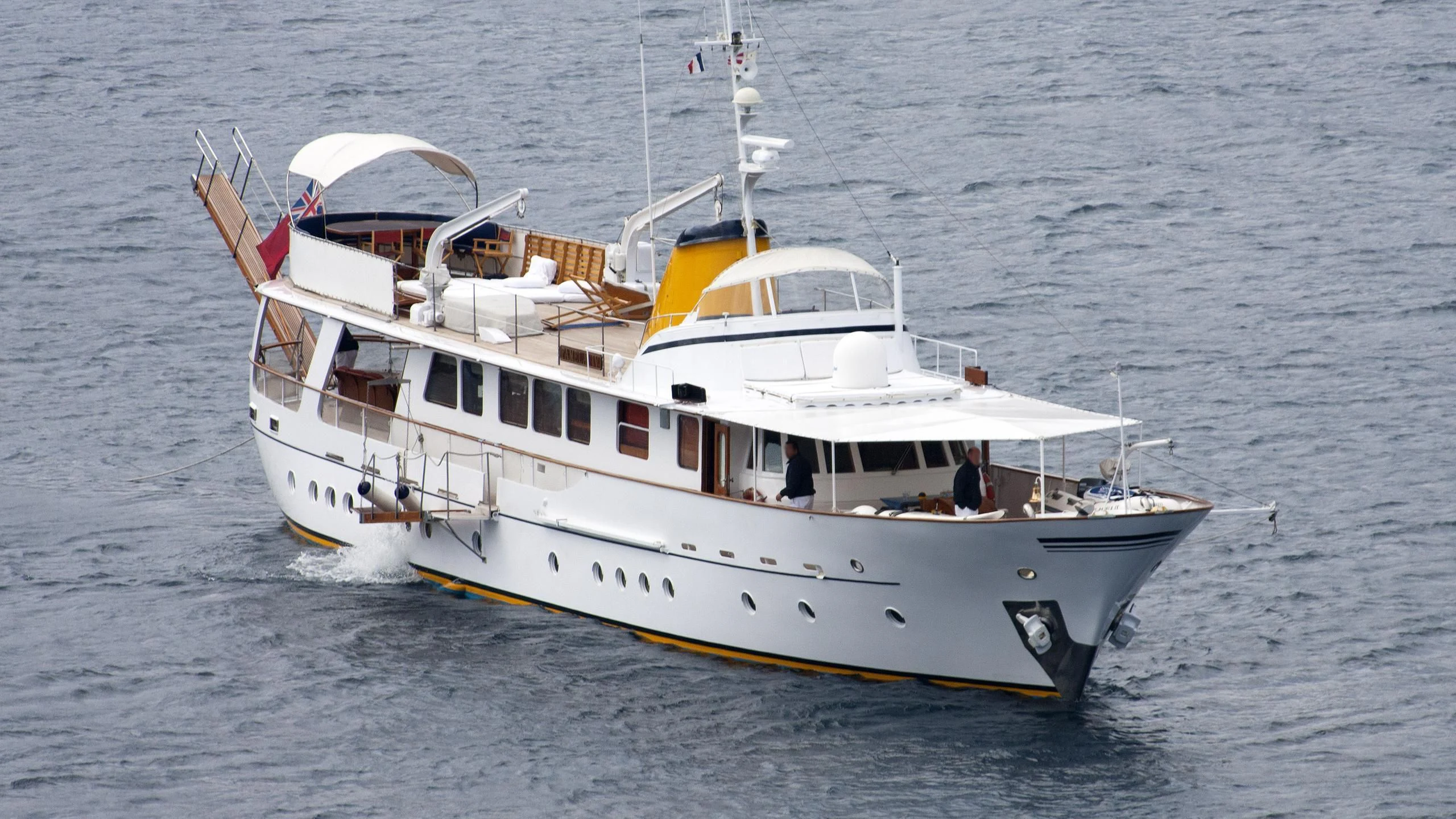 a boat in the water aboard PAMELA IV Yacht for Sale