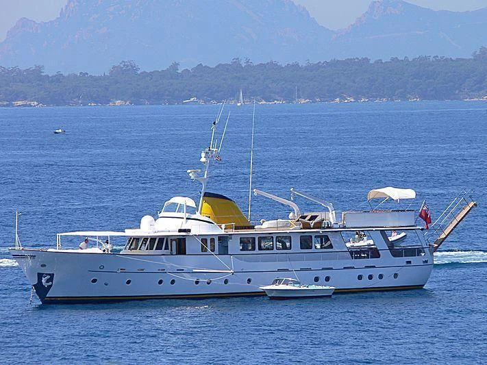 a boat on the water aboard PAMELA IV Yacht for Sale