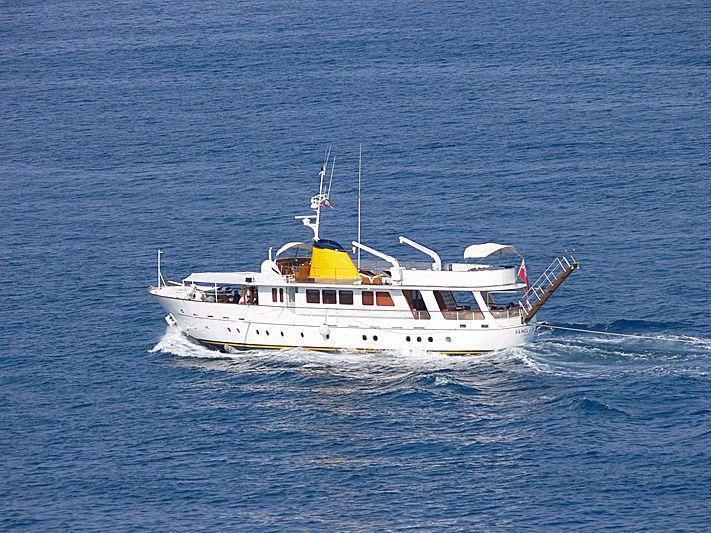 a boat in the water aboard PAMELA IV Yacht for Sale