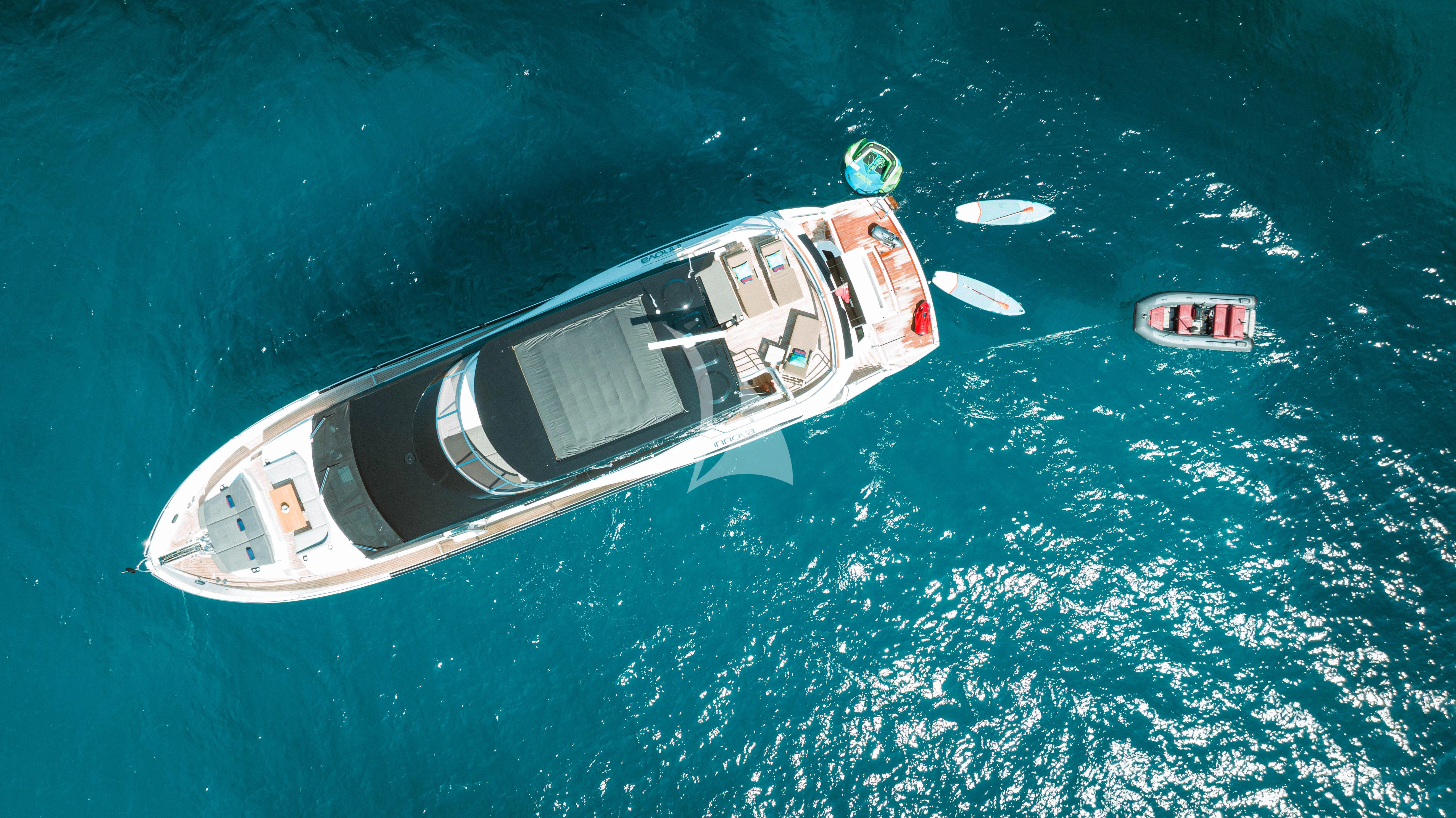 a space ship in the water aboard MOONLIGHT Yacht for Sale