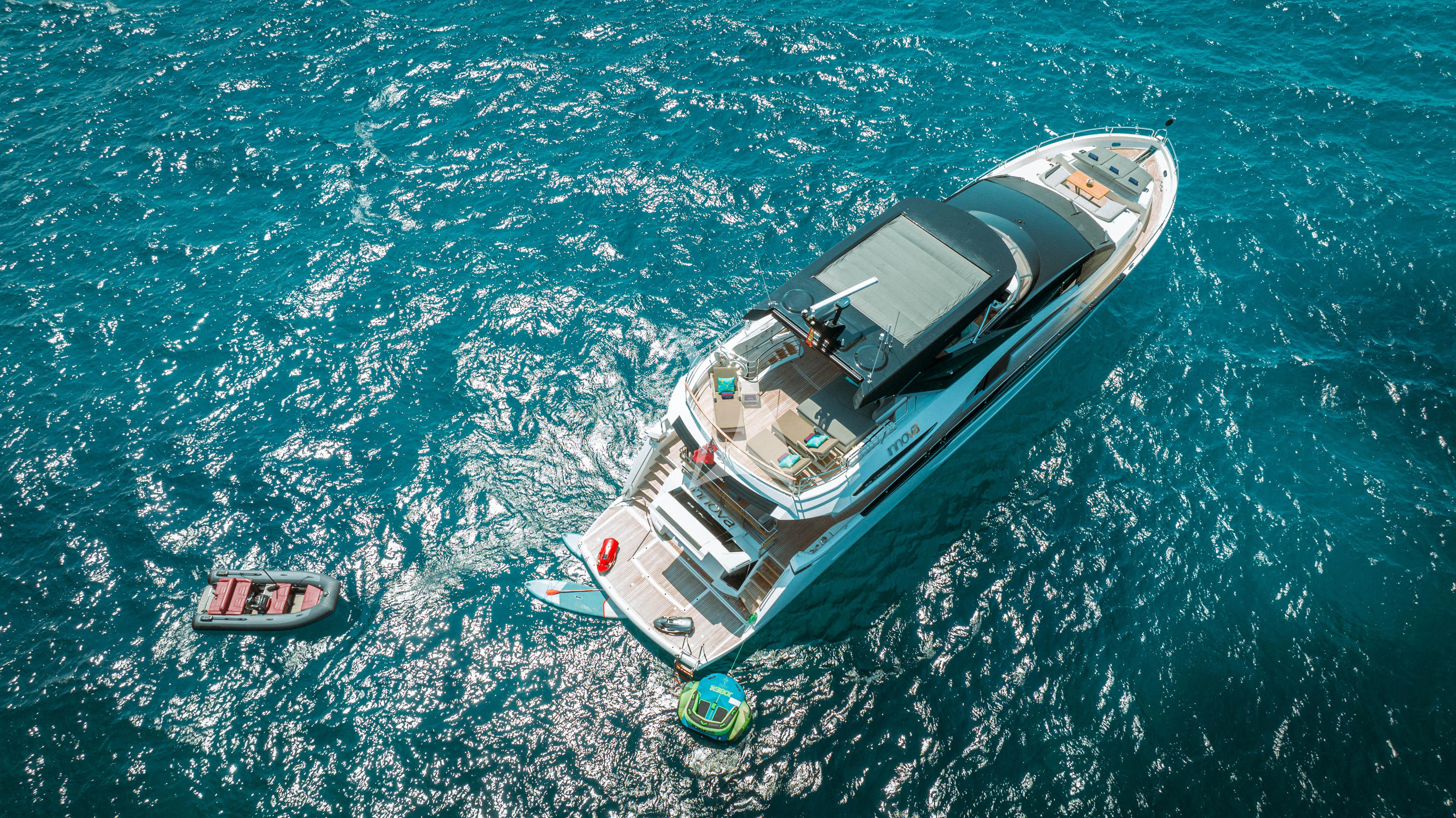 a ship in the ocean aboard MOONLIGHT Yacht for Sale