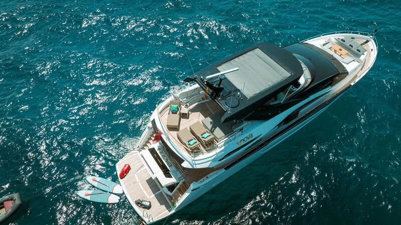 a high angle view of a ship aboard MOONLIGHT Yacht for Sale